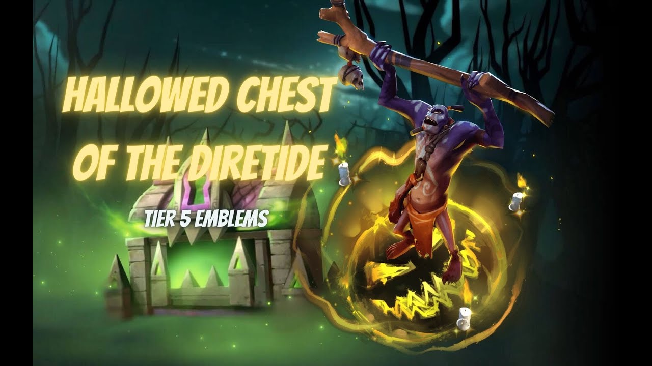 HALLOWED CHEST OF THE DIRETIDE TIER 5 EMBLEMS | DIRETIDE 2020