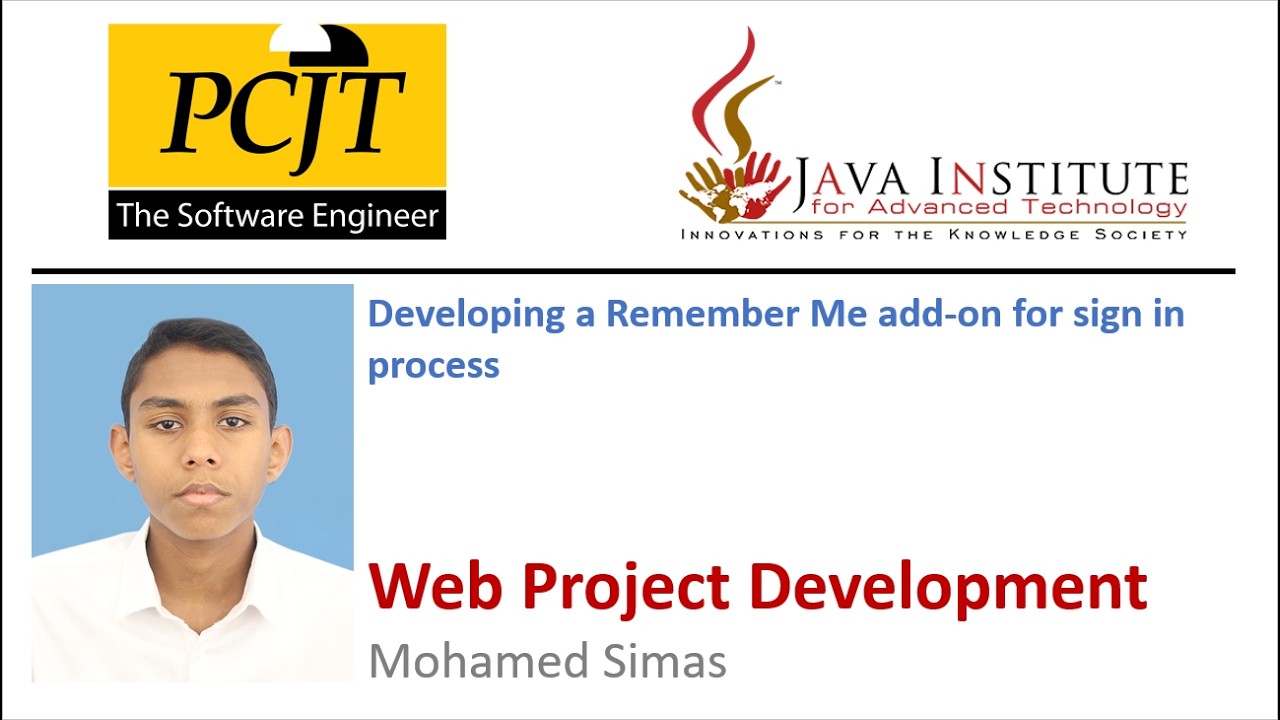 Web Project | Task 04 | Web Programming 1 |  Remember Me add-on for user Sign In Process
