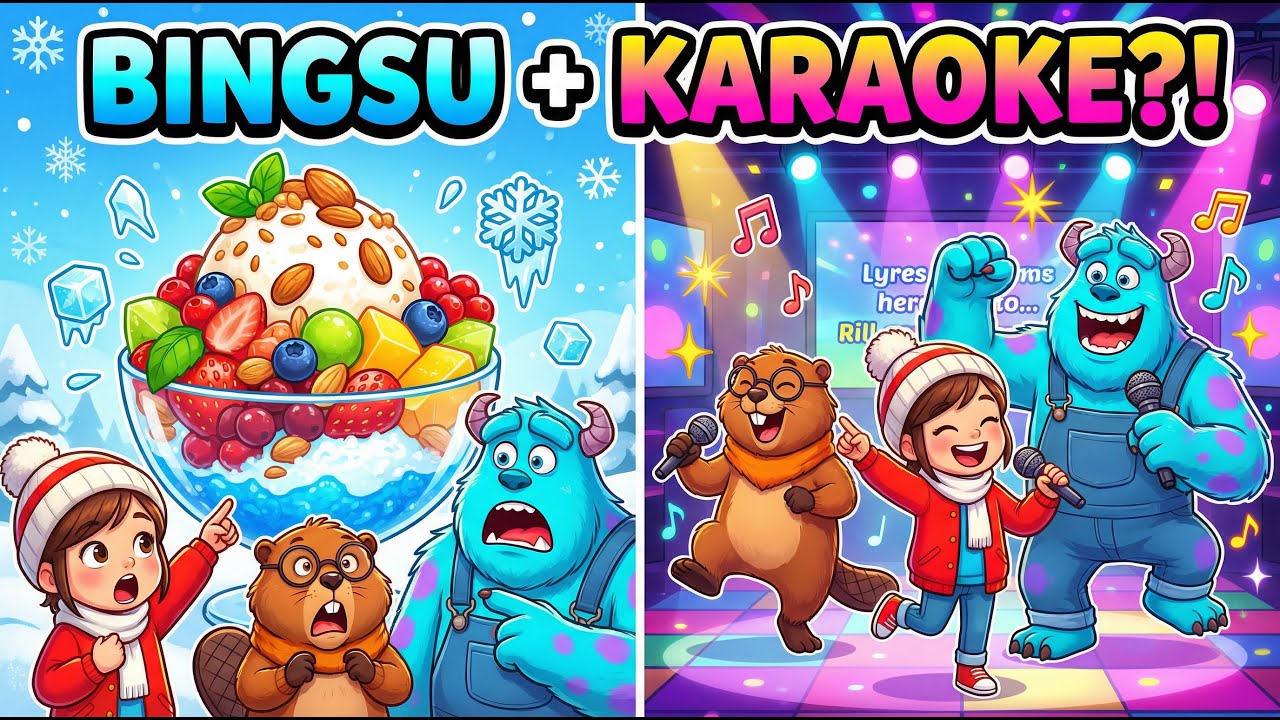 A Winter Surprise in Korea ❄️🍧🎤 | Bingsu Dessert & Karaoke Dance