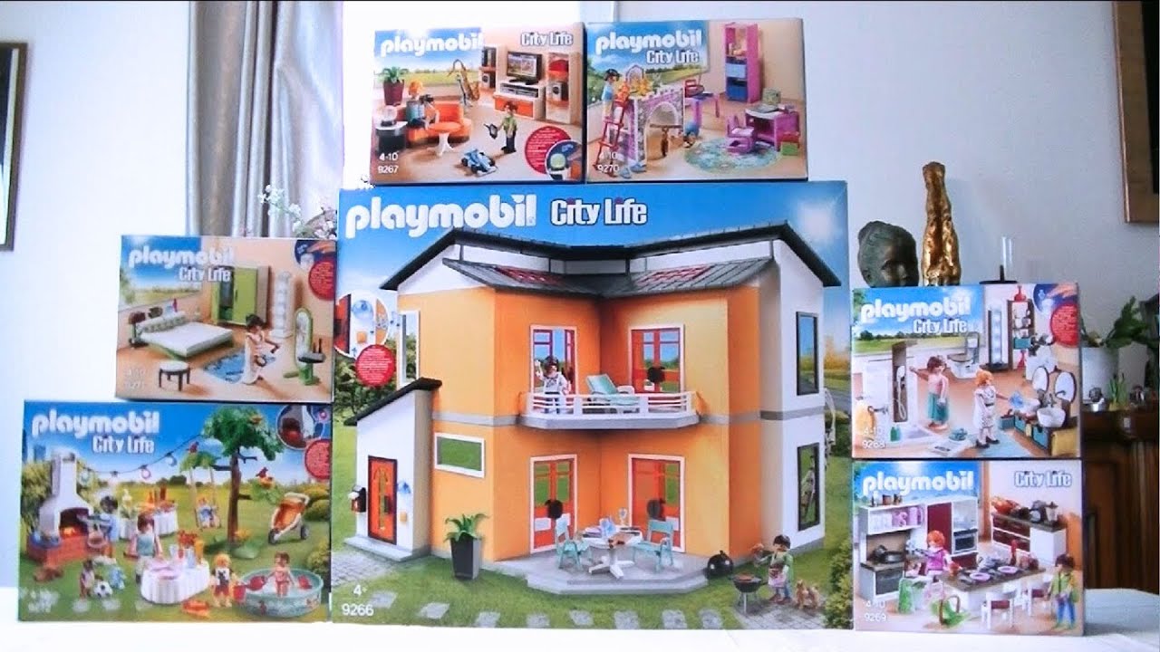Unboxing Playmobil : La maison moderne (2017) - 9266, 9267, 9268, 9269, 9270, 9271, 9272