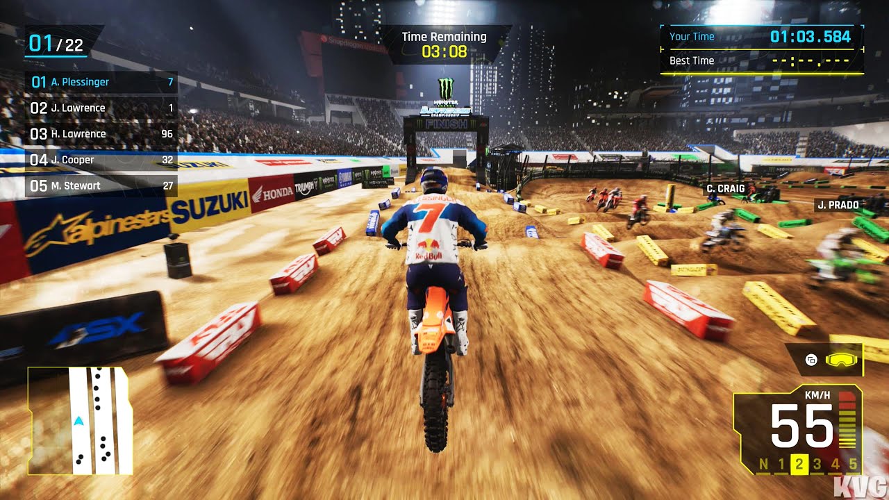Monster Energy Supercross 25 - Aaron Plessinger Gameplay (PC UHD) [4K60FPS]