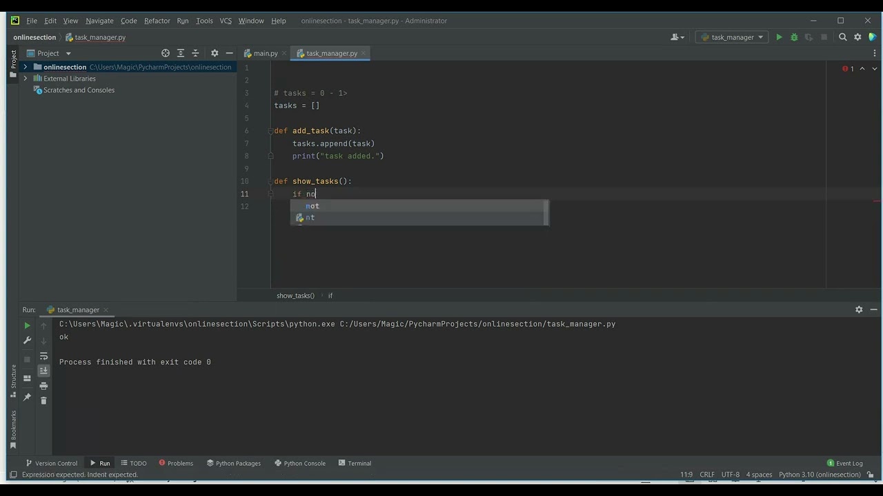 Build a Simple Task Manager in Python: Final Project for Beginners! – Part 10
