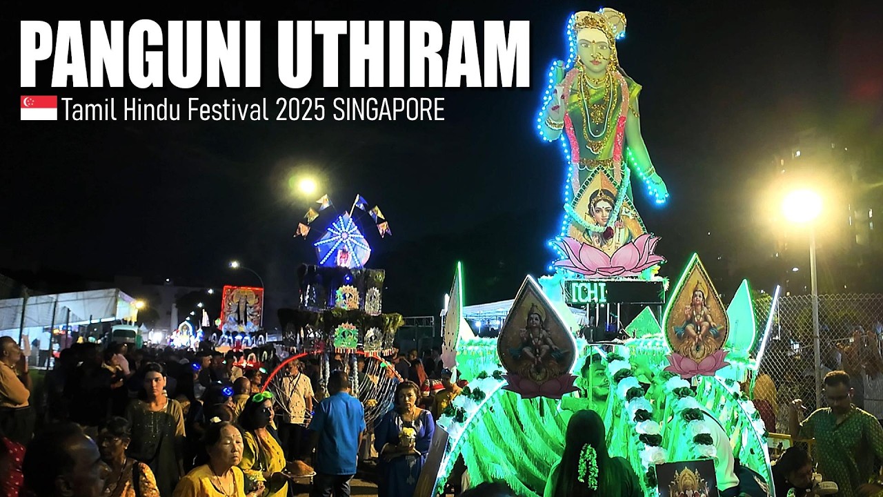 Panguni Uthiram 2025 - Tamil Hindu Festival - பங்குனி உத்திரம் - Singapore 🇸🇬 - Walking Tour [4K]