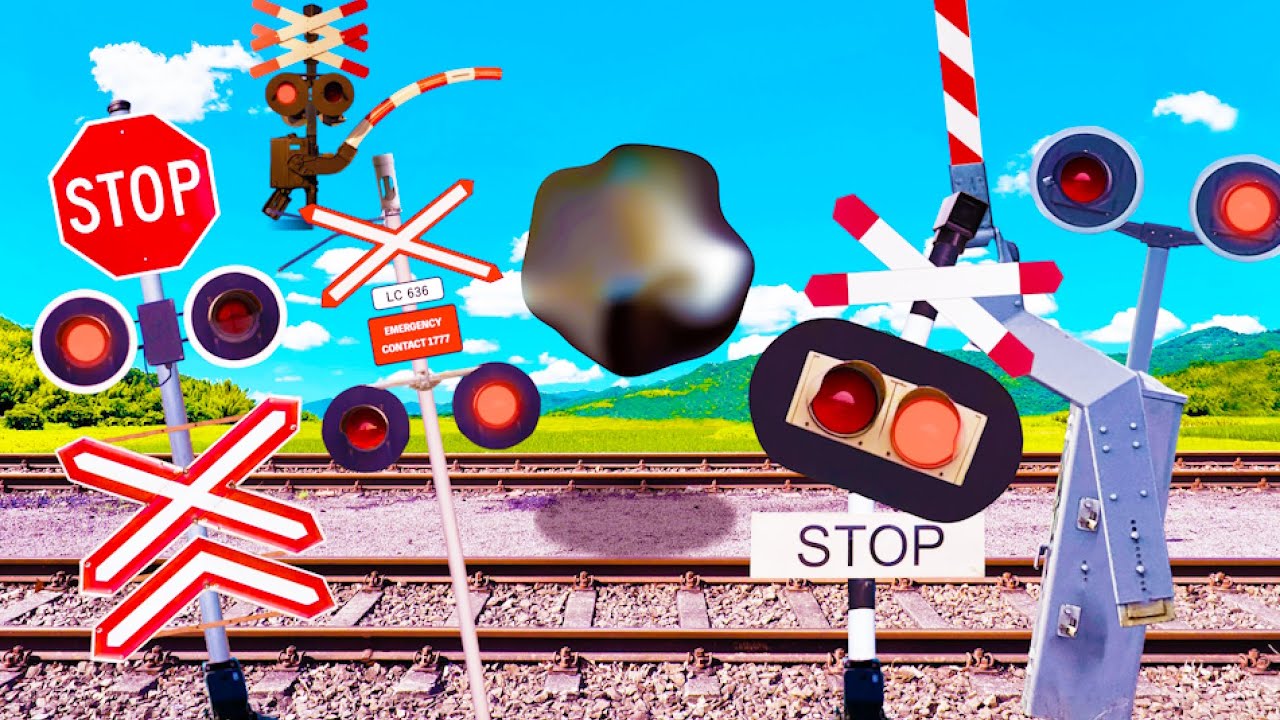 Railroad Crossing Helping a Petrified Railroad Crossing 😂