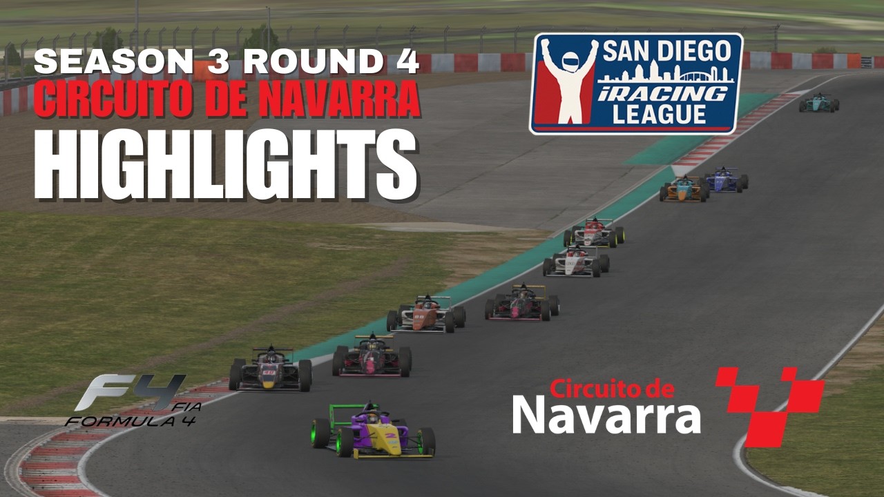 San Diego iRacing League FIA F4 S3 R4 Highlights - Circuito de Navarra 2.13.26