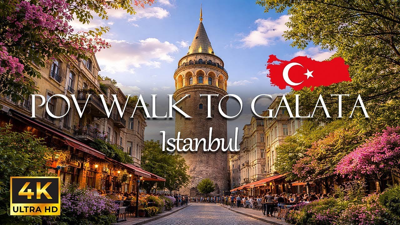 Istanbul Walking Tour POV 🇹🇷 | Galata Tower | 4K 60FPS