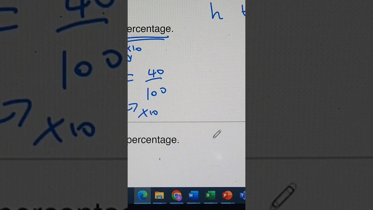 Decimals to percentage #foundation #noncalculator