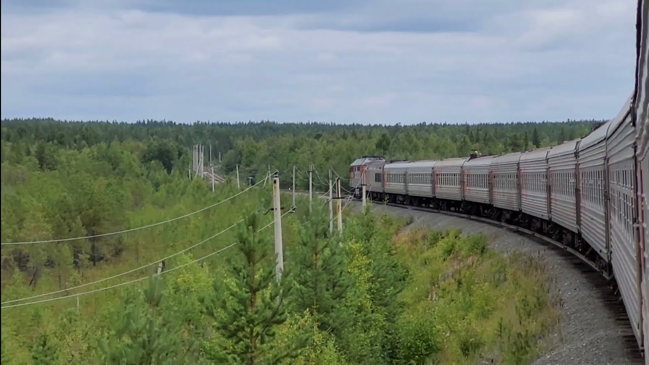 От Верхнекондинской (Советский) до Нягани из окна поезда!