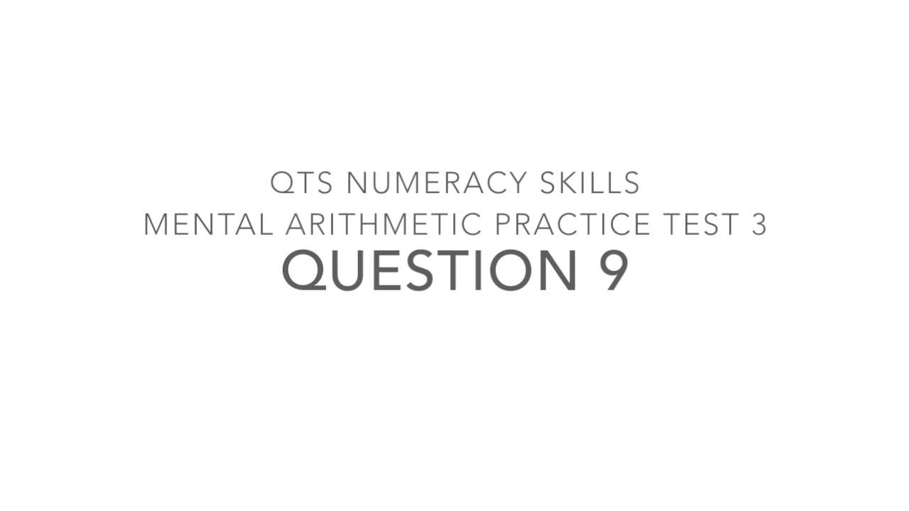 QTS Numeracy Skills Mental Arithmetic Practice Test 3