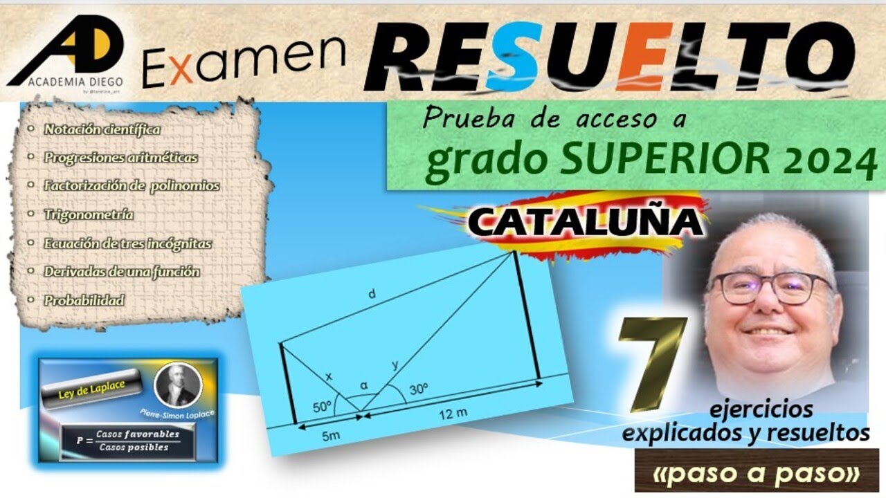 PRUEBA de ACCESO a GRADO SUPERIOR CATALUÑA 2024 RESUELTO@ACADEMIA DIEGO