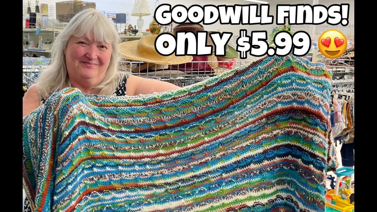 Looking For Crochet Finds at the Goodwill Store.  I Found an Amazing Afghan!   Take a Look!