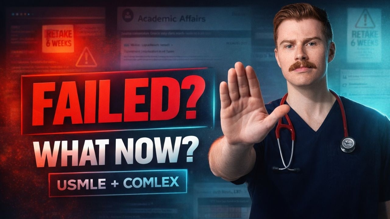 Just Failed COMLEX or USMLE? Here's What Happens Next.