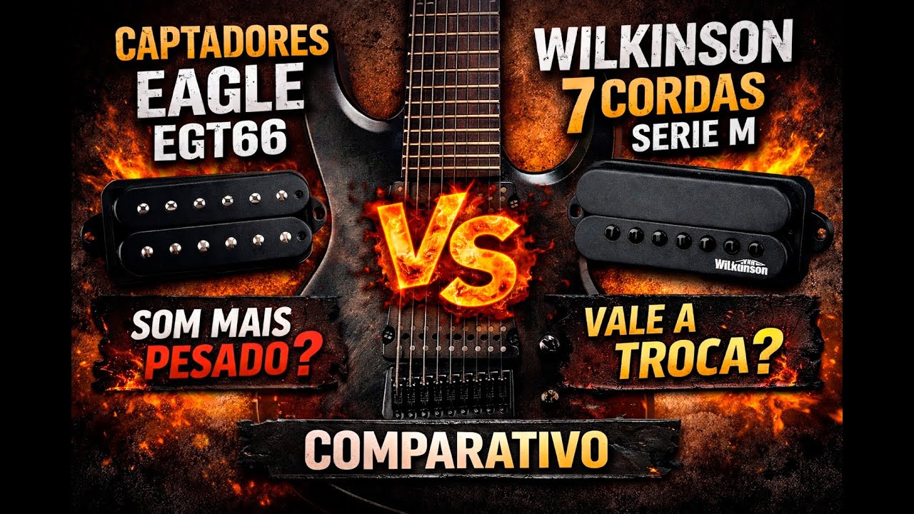 Captador 7 cordas Wilkinson série M WOH. Guitarra Eagle EGT66