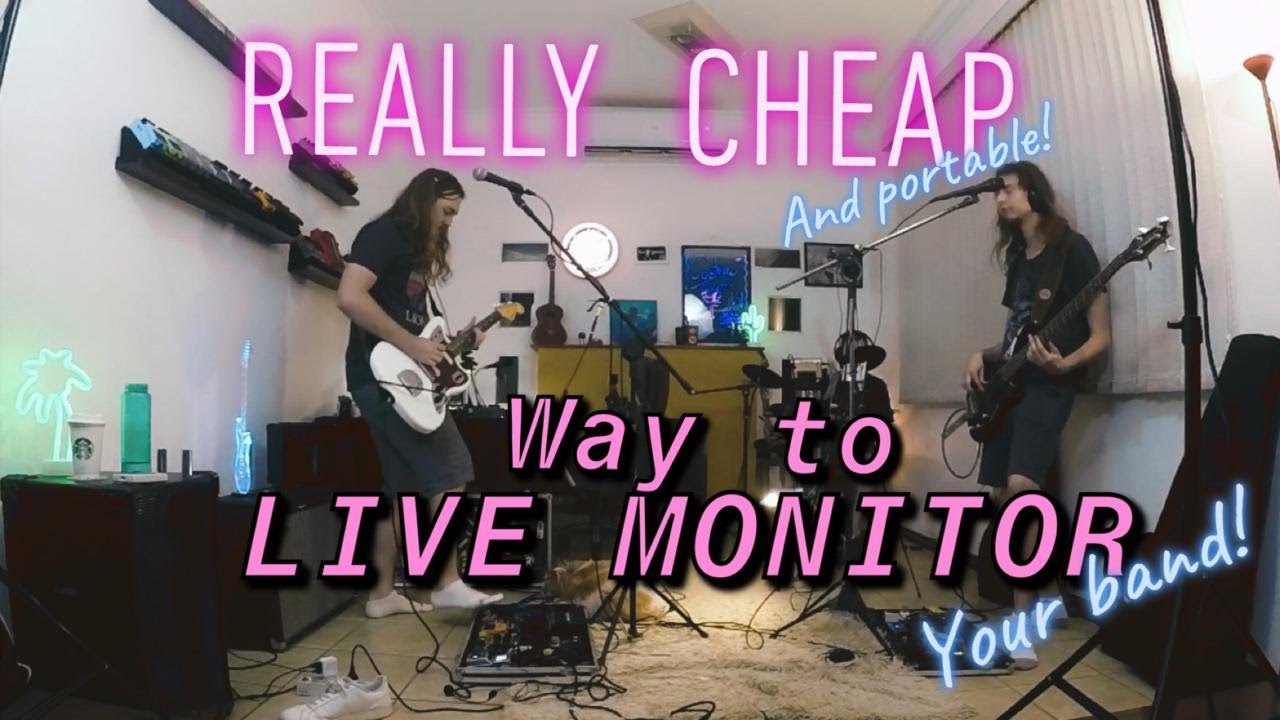 How to set up CHEAP HEADPHONE LIVE MONITORING RIG for your BAND