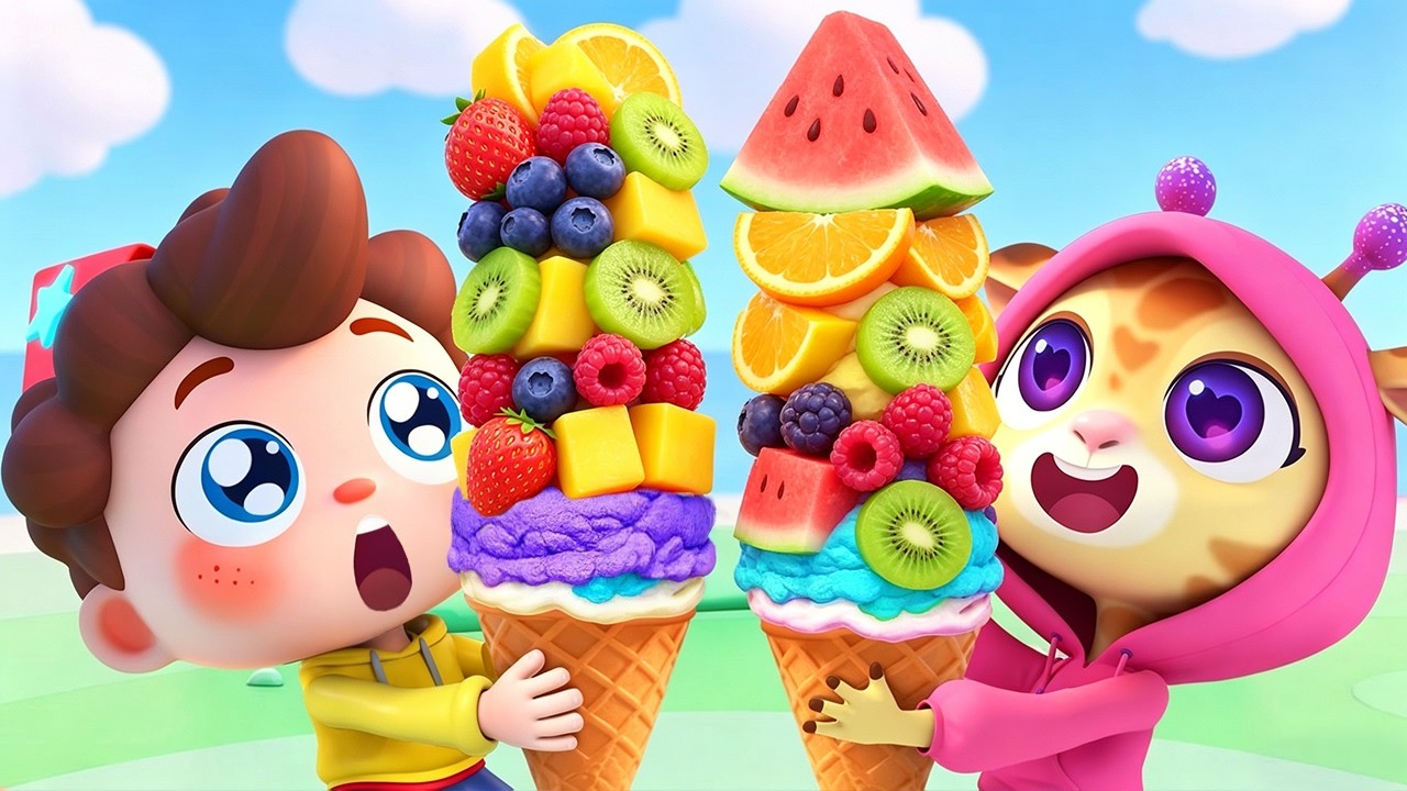 Ice Cream Scooping | Sharing is Caring | Fruit Sorting | Nursery Rhymes & Kids Songs | BabyBus