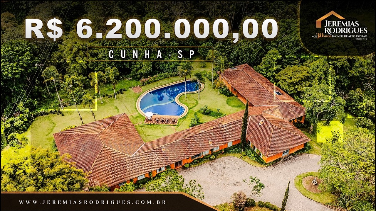 Casa de Campo Estilo Toscana, em Cunha/SP | 9,68 ha | Luxo e Exclusividade