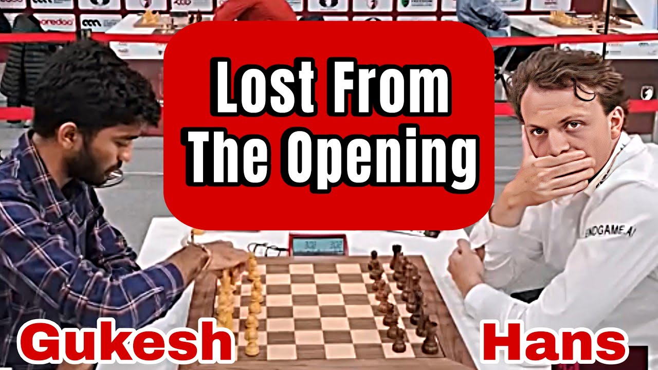 Gukesh Dommaraju vs Hans Niemann | LOST POSITION from Move 15!