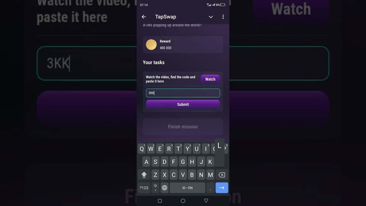 TapSwap  Code | daily video |  cinema code 20 july | top 15 crypto news #tapswap #secretcode