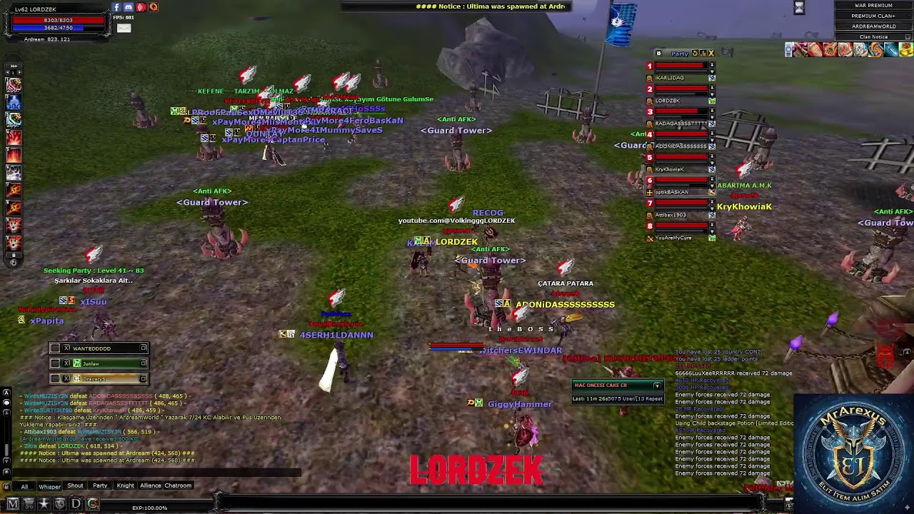 LORDZEK MAGE  PK MAÇ ÖNCESİ 22:00 📢   PK 🔥62/1 Pk ServerTrailer #ardreamworld  PK  !🥇 ️#knightonl