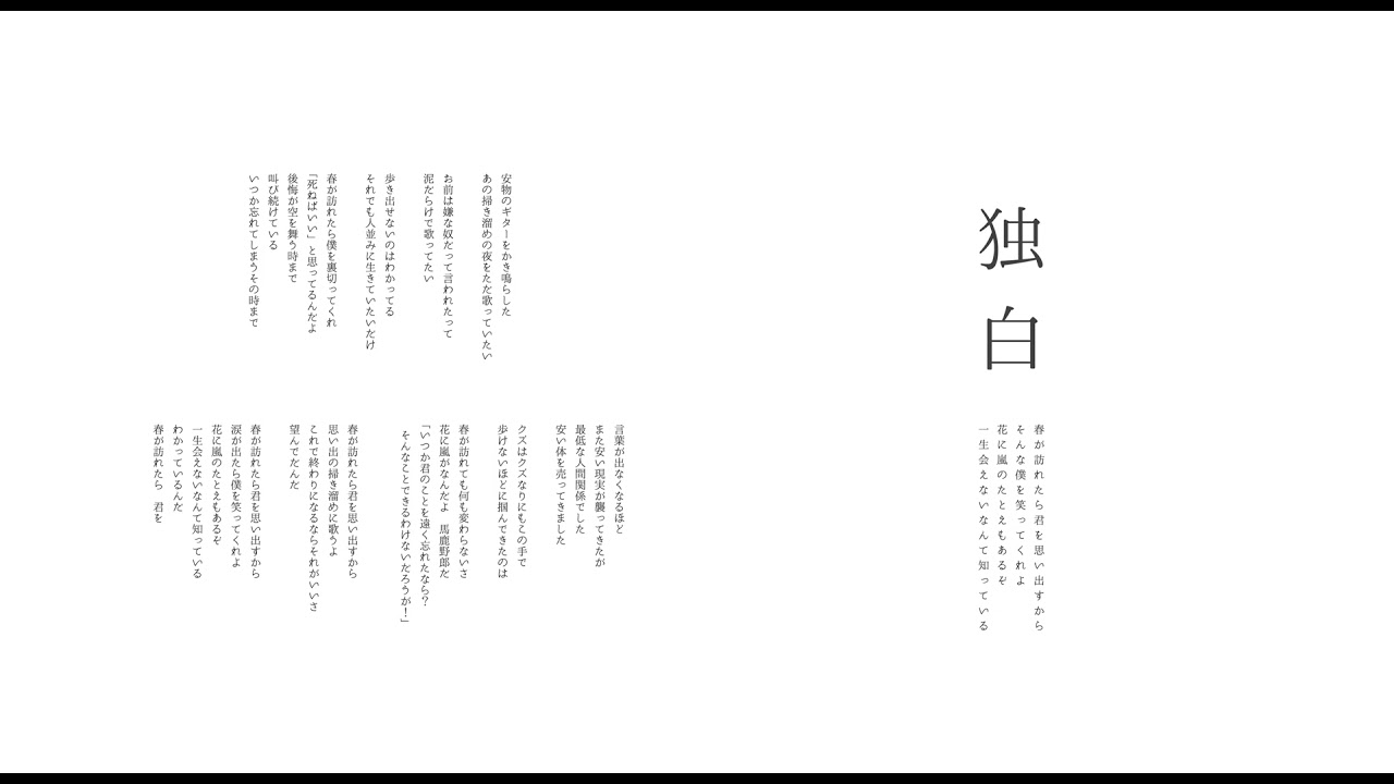独白 / 鏡音リン