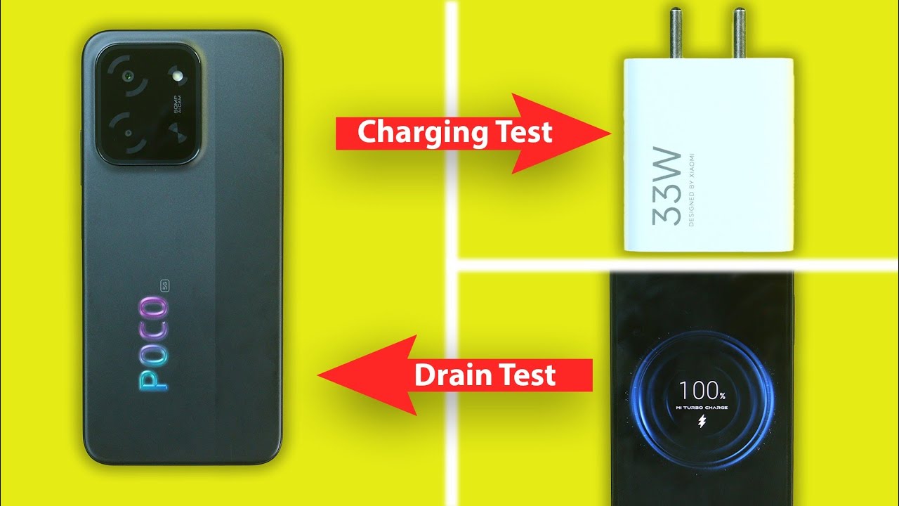 Poco C85 Battery Drain Test 100% to 0% || Poco C85 Charging Test 0% to 100%