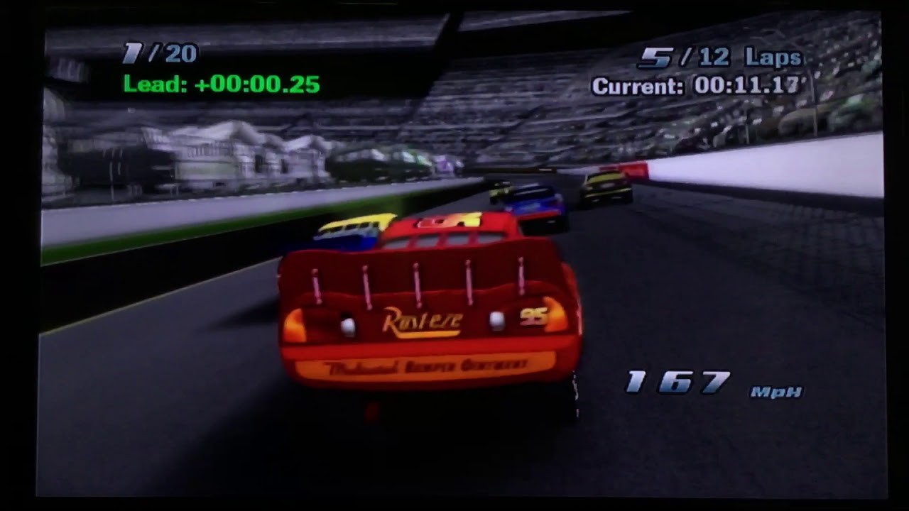 Cars The Video Game (Wii) |  Lightning McQueen - Motor City Speedway | Piston Cup Race