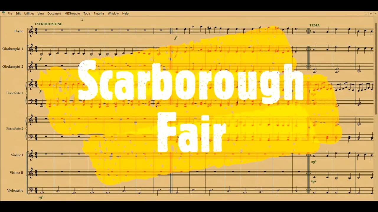Scarborough Fair: partitura gratis per orchestra scolastica