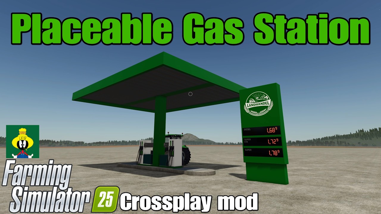 Placeable Gas Station / FS25 crossplay mod