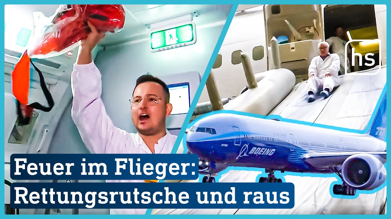 Weltweit einmalig: Notfalltraining bei der Lufthansa (Boeing 777) | hessenschau