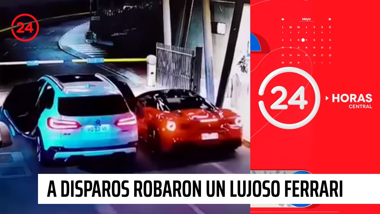 A disparos robaron un lujoso Ferrari en condominio | 24 Horas TVN Chile