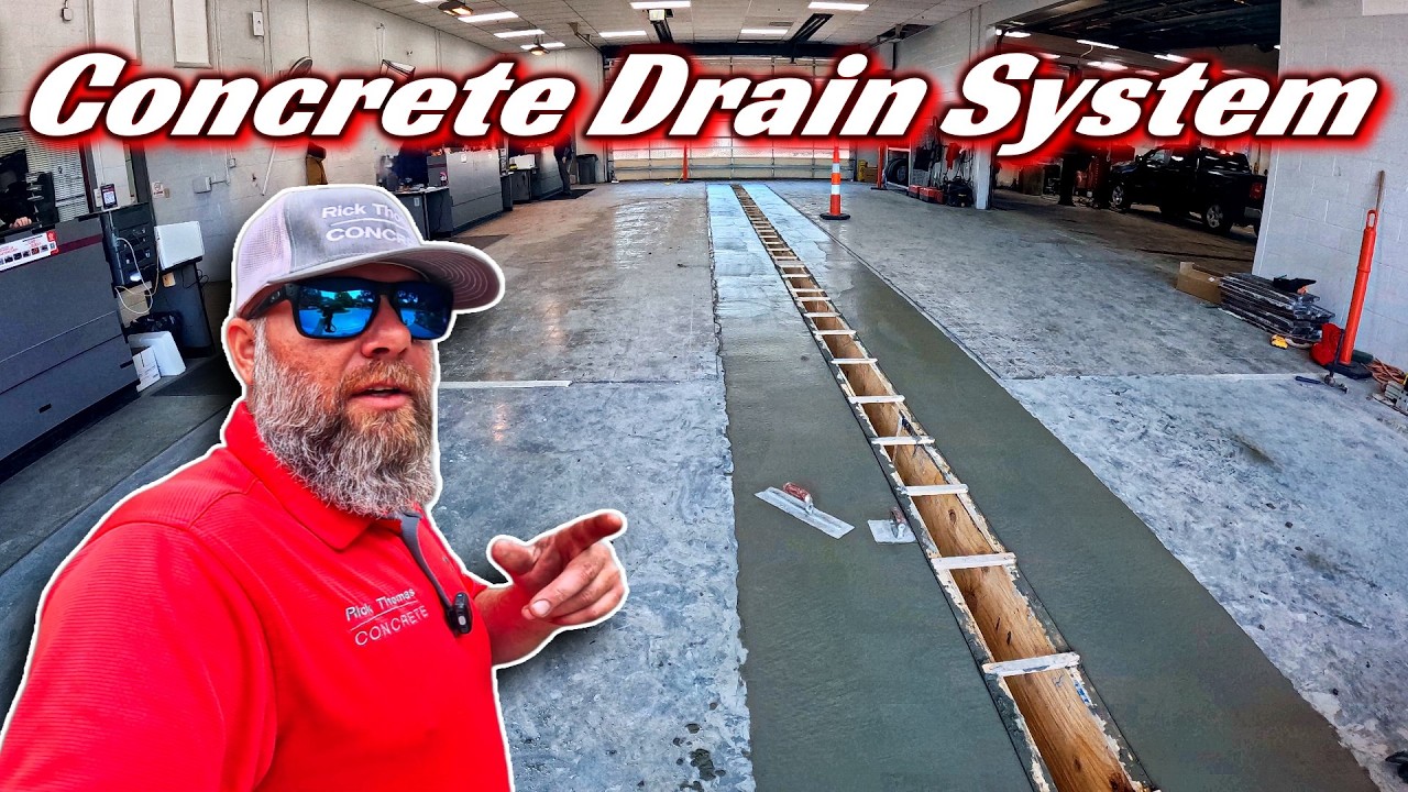 Forming and Pouring a New Concrete Drain System at a Busy Car Dealership