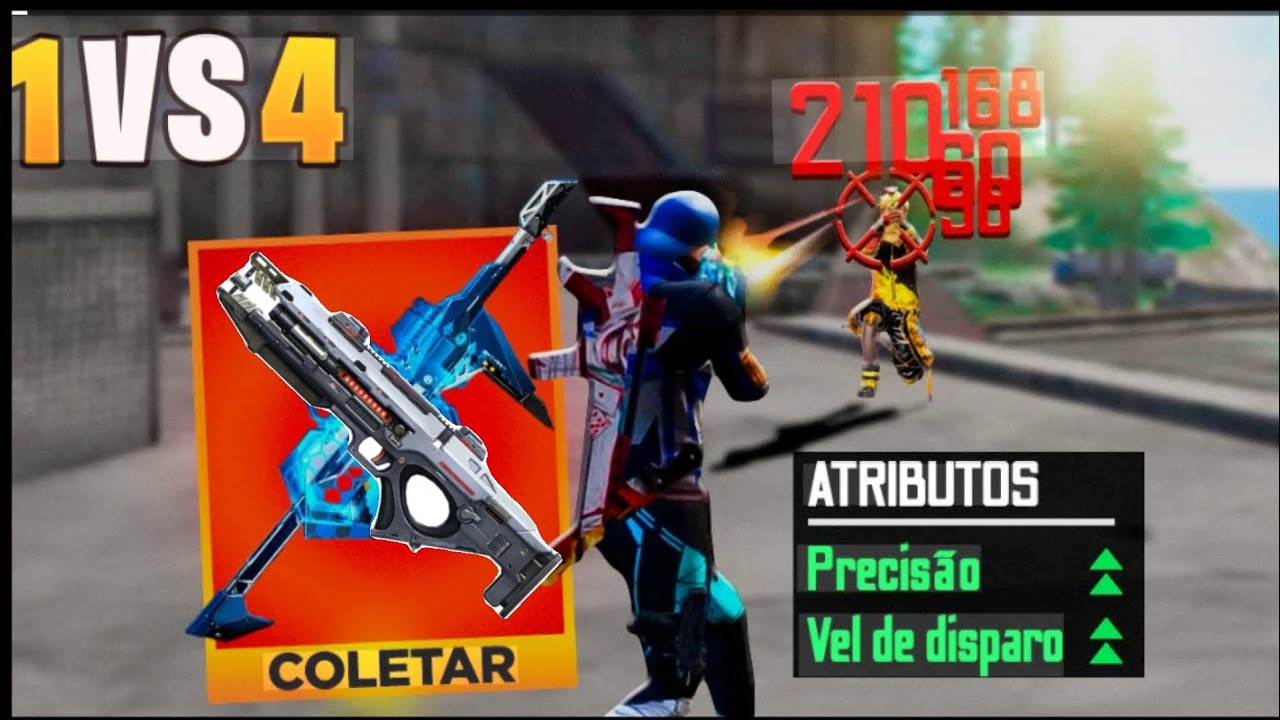 🟢 JOGANDO COM  AS ARMAS ATRIBUTADA MAIS FORTES NO SOLO VS SQUAD !! RANK FF