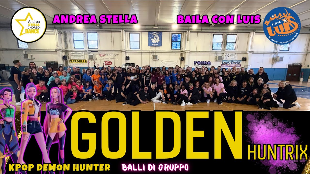 GOLDEN | HUNTRIX | Coreografia | ANDREA STELLA e BAILA CON LUIS | + Tutorial | KPOP DEMON HUNTER