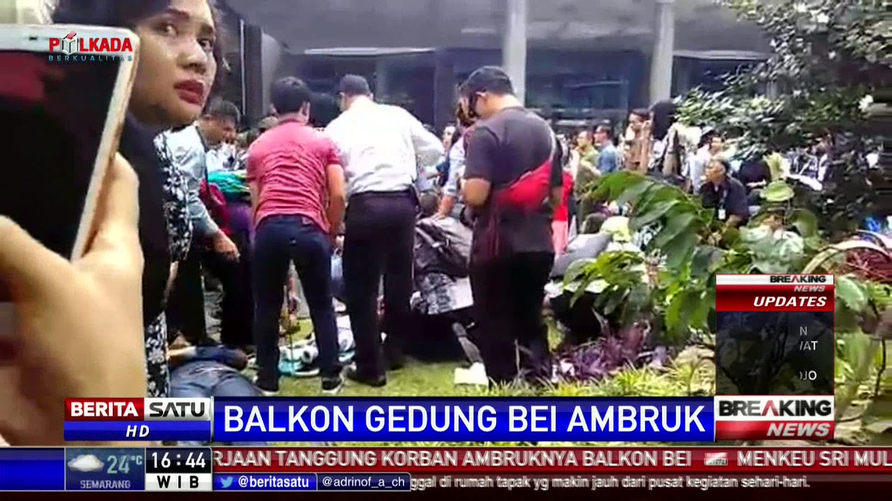 Polisi Selidiki Penyebab Balkon Gedung BEI Ambruk