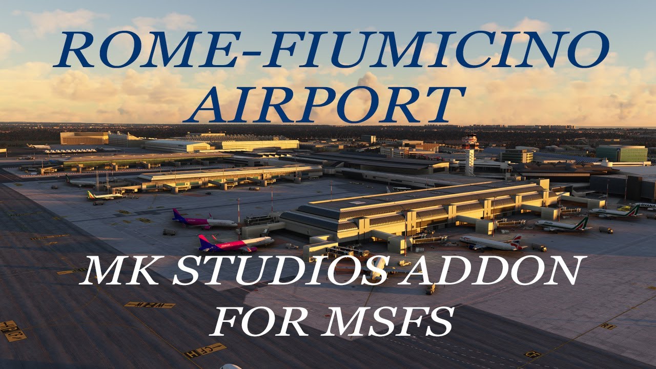 Rome-Fiumicino Airport Addon (MK Studios) for MS Flight Simulator (MSFS)