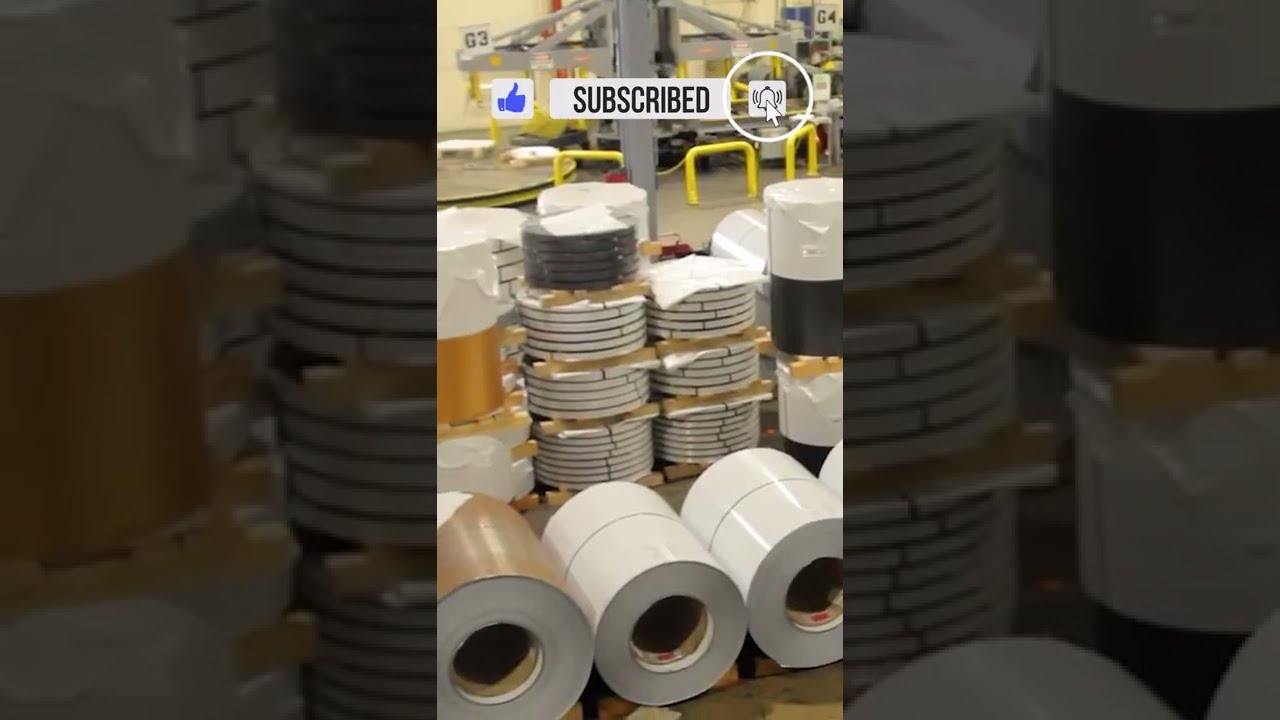 Metal Coil Paint Line Tour: Industrial Processes and Machinery #shorts