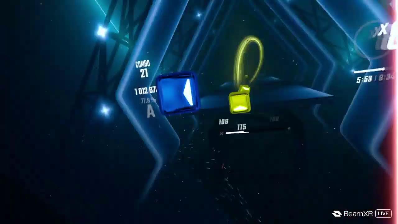Playing beat saber live