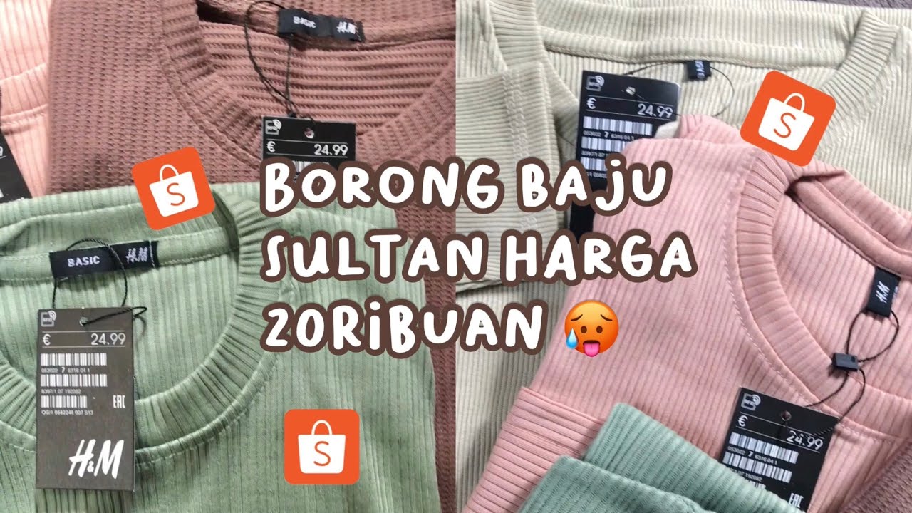 SHOPEE HAUL BAJU VIRAL DI TIKTOK DIKIRA HARGA 300K PADAHAL 20RIBUAN! BISA DIJUAL LAGI | Kaos Rib