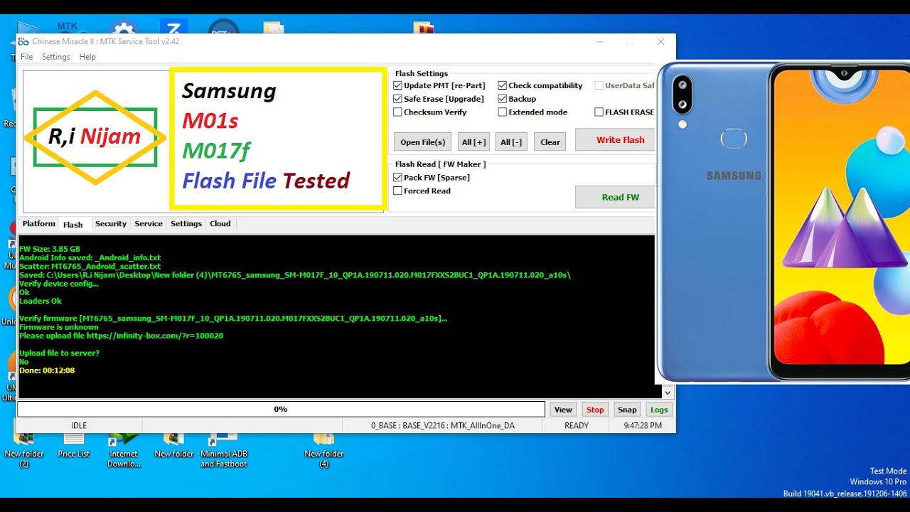 SamSung M01s (M017F) U2 Android 10 Dead Boot Recovery File / Cm2 Read File Tested / R,i Nijam