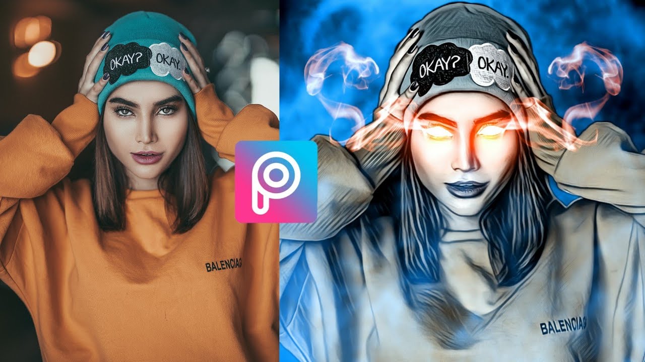 Picsart Tutorial - Glowing Eyes Smoke Photo Effect PicsArt Editing
