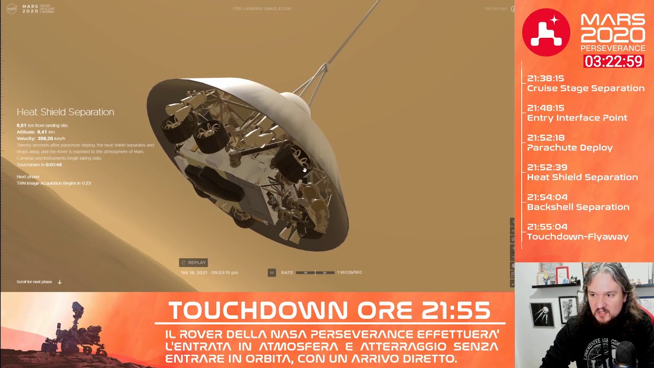 Perseverance: LIVE Atterraggio su Marte! [Mars2020]