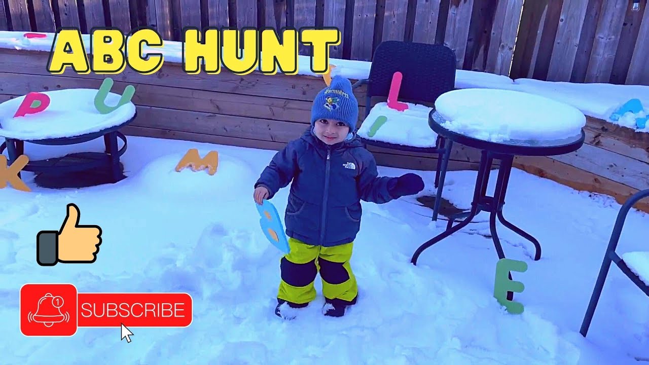 ABC Hunt in Snow | Fun with ABC | ABC with Amitoj