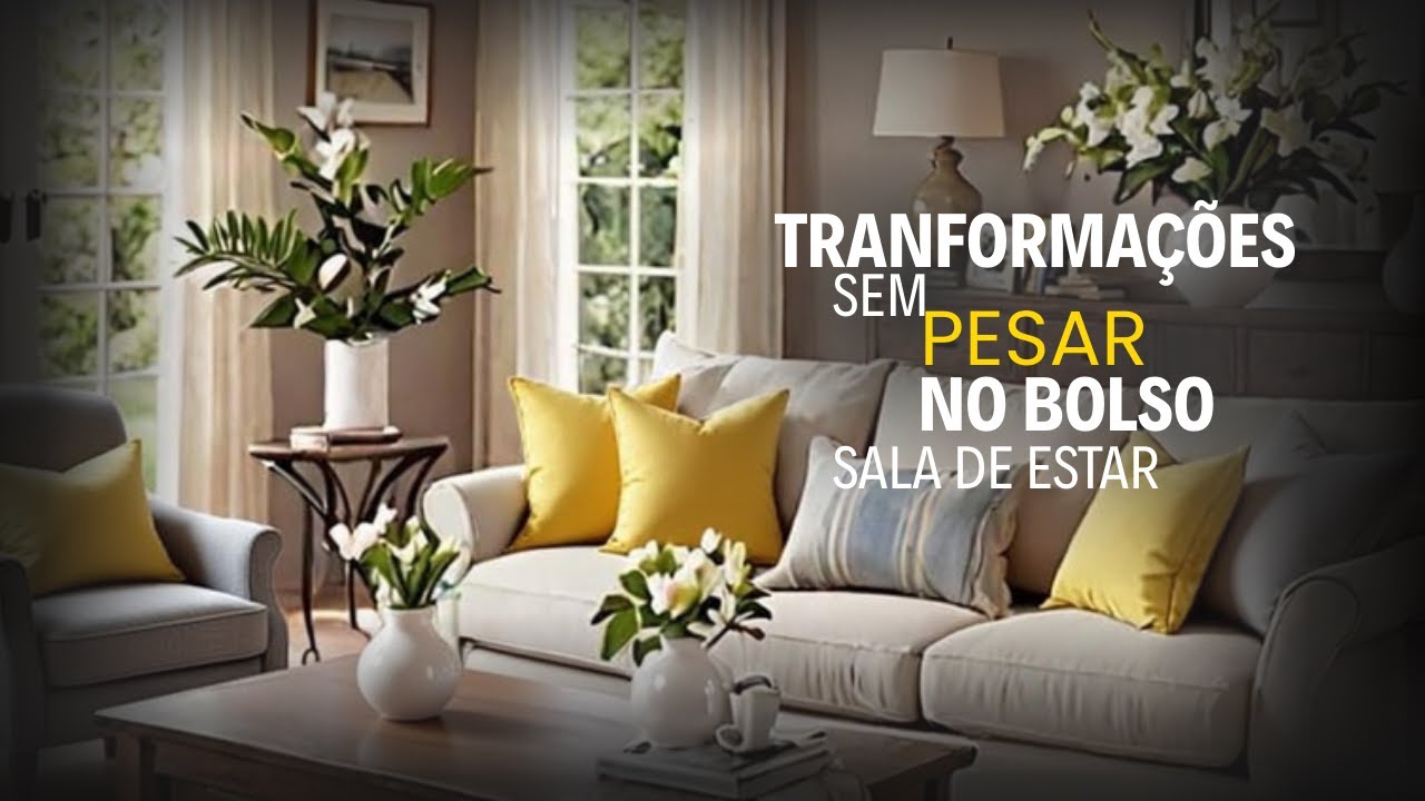 Decoração econômica e fácil para a sala de estar
