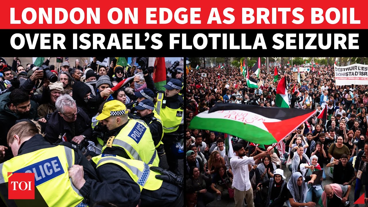 London Erupts in Anger After Israel Captures Flotilla; Police Clash With Protesters | UK On Edge