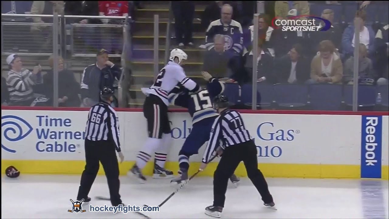 John Scott vs Derek Dorsett Feb 18, 2012