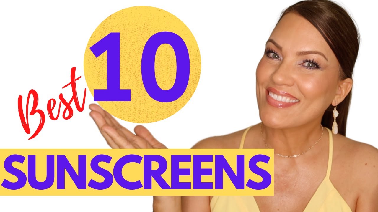 TOP 10 Mineral SUNSCREENS for MATURE SKIN & How to REAPPLY SPF OVER MAKEUP!!!