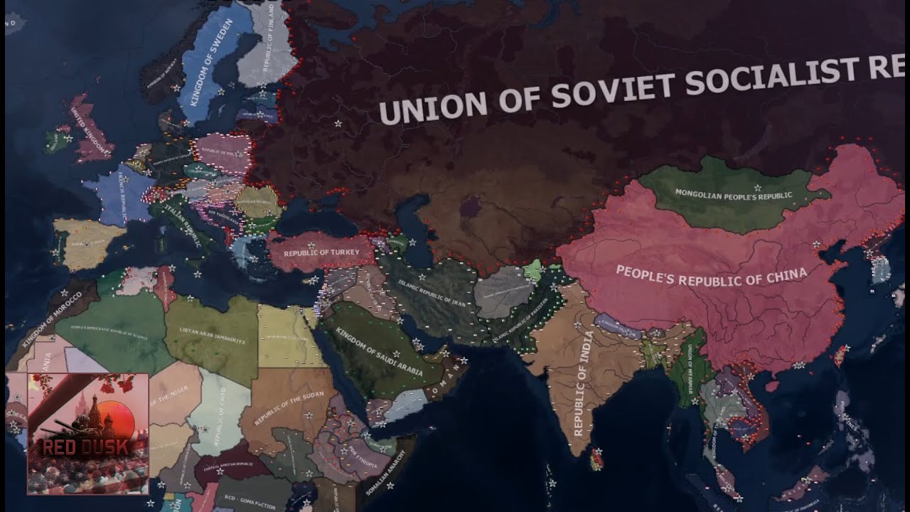 HOI4 Red Dusk Timelapse [2000-2012] [AI Only]: The Soviet Imperium