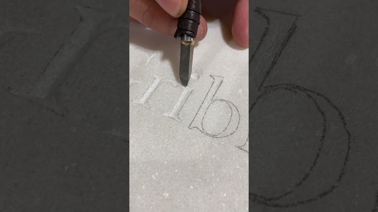 Stone engraving #shorts #satisfying #marble