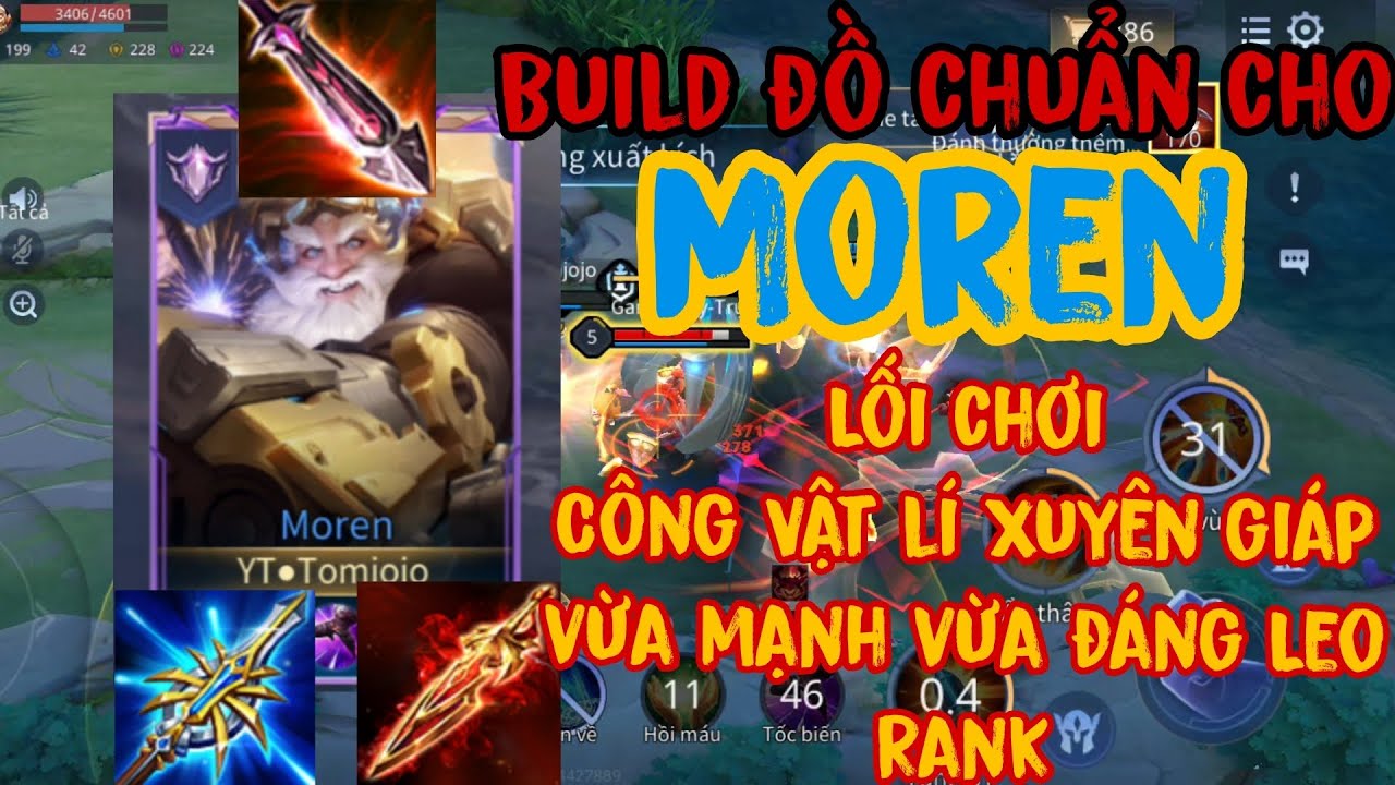 Build đồ lối chơi công vật lý xuyên giáp cho Moren vừa mạnh và đáng chơi | Liên Quân Mobile 