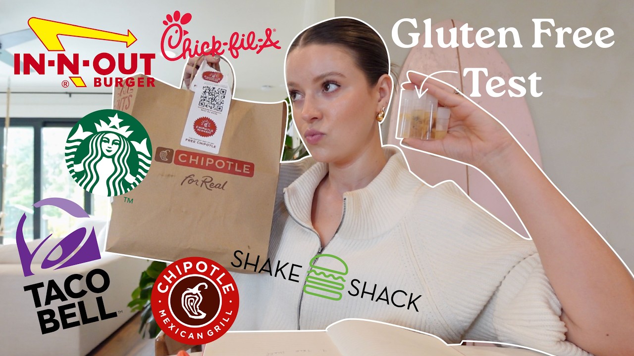 IS IT GLUTEN FREE? testing common fast food for gluten | chipotle, chick-fil-a, in-n-out, starbucks